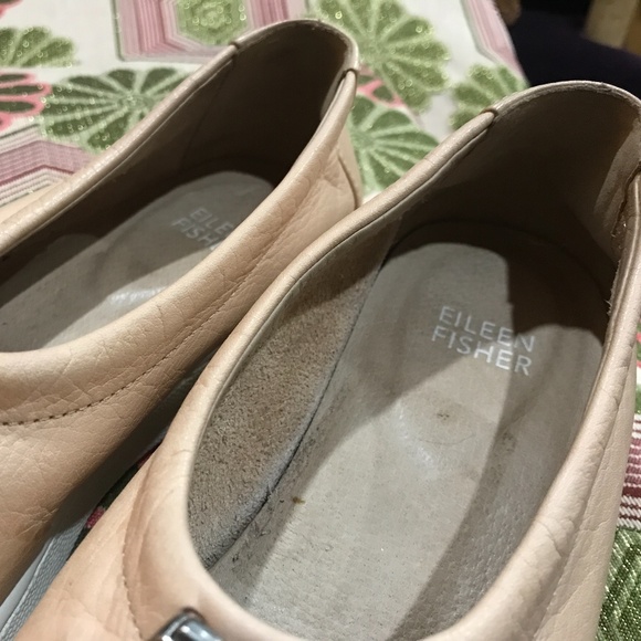 Eileen Fisher pink leather drawstring shoes size 5 - Picture 2 of 5